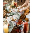 thumbnail image 3 of Snowman Christmas Placemats Set of 4 Winter Christmas Tree Snowflakes Linen Heat Insulation Washable Place Mats, Rustic Non-Slip Table Mats for Dining Table Party Kitchen Decor,13x19 Inch, 3 of 4