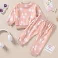 thumbnail image 5 of ZOEREA Toddler Baby Girl Clothes Long Sleeve Pullover Tops + Pants Set Floral Print Sweatsuit Fall Winter Outfits 6M-4T, 5 of 5
