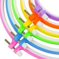 thumbnail image 4 of 6 Pieces Embroidery Hoops  Plastic Cross Stitch Hoop Ring 3.4-10.2 Inch (Multicolor) for Embroidery and Cross Stitch, 4 of 4