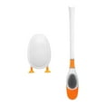 thumbnail image 4 of Escobilla de baño limpiador de inodoro con soporte para cepillos, mango largo, Limpieza Profunda, montado en la pared, bonitos y flexibles, accesorios Pincel blanco, 4 of 9