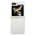 thumbnail image 2 of Allytech for Galaxy Z Flip 5, Luxury PU Leather Slim Back Cover Shell Shockproof Bumper Anti-Scratch Phone Case Cover for Samsung Galaxy Z Flip 5, White, 2 of 5
