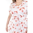 thumbnail image 4 of Maxi vestido estampado flores Roman Fashion /Tallas Extras, 4331 (Naranja) naranja 38, 4 of 5