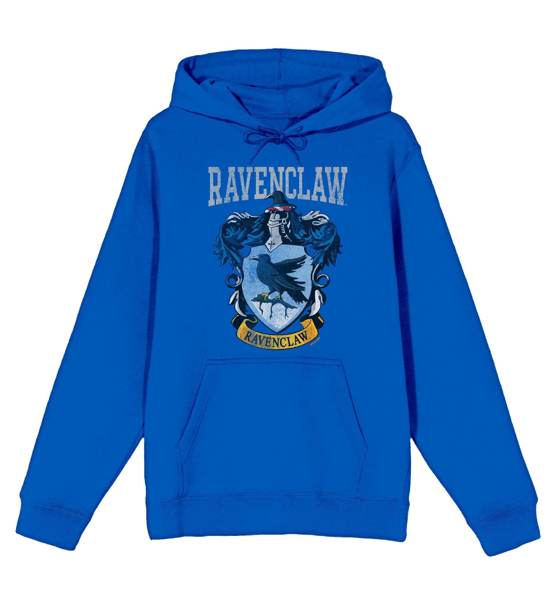 Harry Potter Ravenclaw Crest Long Sleeve Unisex Adult Hooded Sweatshirt-Large