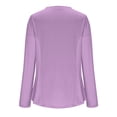 thumbnail image 6 of larppty Women Shirts Long Sleeve with Thumb Holes Workout Quick Dry Athletic Hiking Running Tops (Purple, M), 6 of 8