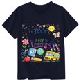 thumbnail image 4 of Girls Shirts Short Sleeve Lapel Collar Solid Color Tops Lace Trim Back to School Elegant Casual Shirt for Girls, 4 of 4