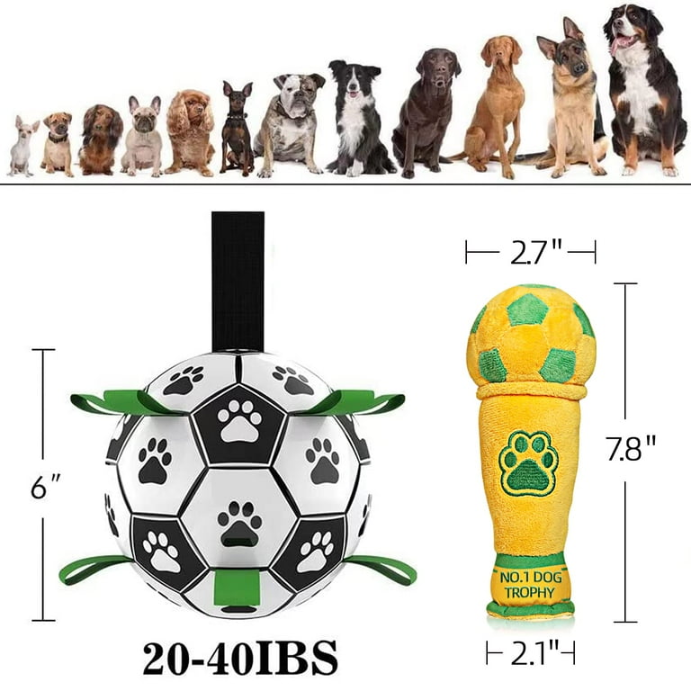 LOTMIAI Dog Soccer Ball Toy Pet Interactive Ball for Indoor Outdoor, Puppy  Birthday Gifts Durable, Funny Dog Water Toy