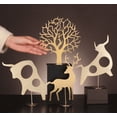 thumbnail image 3 of Adornos de metal Escultura de metal Hierro Arte del hogar Decoración artesanal Adornos para muebles del hogar, Vaca enojada JM, 3 of 5