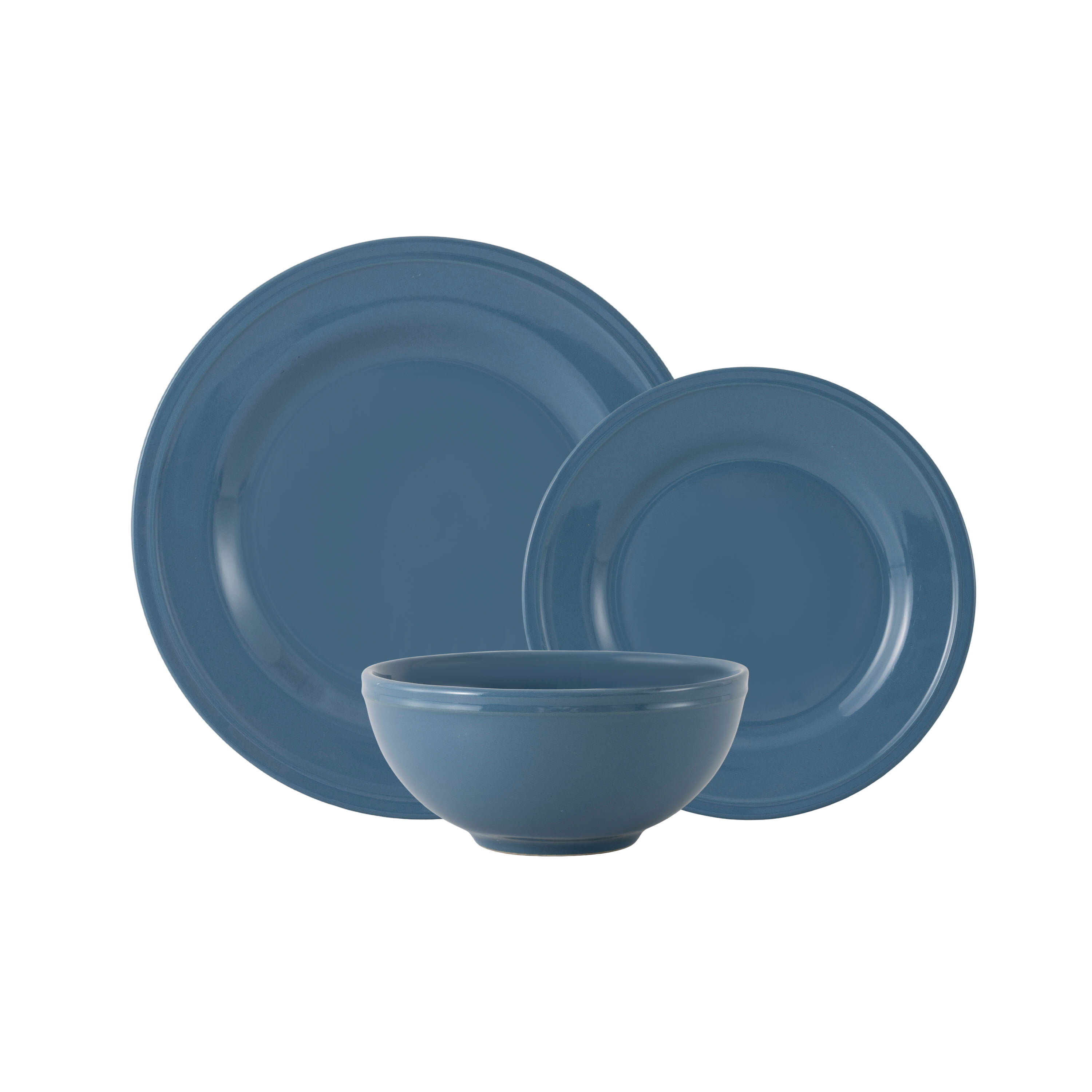 Mainstays 8in Darby Blue Stoneware Salad Plate