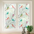 thumbnail image 2 of Sinkoo 20" x 78.7" Stained Glass Window Film,Colorful Bird, Decorative Frosted Glass Window Privacy Film, Static Cling Non-Adhesive Window Sticker for Front Door Bathroom Heat Control Anti UV, 2 of 8