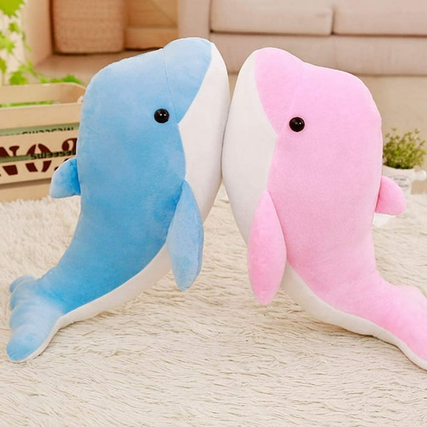 40CM Dolphin Plush Stuffed Toy Stuffed Dolphin Plush Pillow Doll Dolphin Stuffed Animals For Girls And Boys Soft Cuddly Pillow Simulation Animal