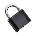 thumbnail image 2 of Ruiboury Coded Lock Replacement Anti-lost Waterproof Anti-rust 4 Digit Password Portable Cabinet Gate Padlock Locking Tool Short Black, 2 of 6