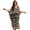 Aztec Tribal Brown Geometric, variant on Hummingbird Hydrangea Floral Print Kaftan Dresses for Women Plus Size V Neck Caftans Long Batwing Sleeve Beach Cover Ups Summer Beach Dress