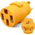 thumbnail image 1 of HAYAN (Fits 3-Prong Dryer Outlet) 30A Dryer to EV Charger Adapter (Max 24Amp 240V) - NEMA 10-30P to 14-50R 30 Amp to 50 Amp for Tesla Model 3/S/X/Y Level 2 Car Charging 【Not for 4Prong Dryer/RV】, 1 of 1