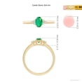 thumbnail image 5 of Angara Natural 0.4 Ct. Emerald with Diamond Classic Ring in 14K Yellow Gold for Women (Ring Size: 3), 5 of 10