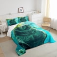 thumbnail image 2 of Lovely Manatee Full Comforter Set ,3D Manatee Bedding Set for Manatee Lovers,Underwater Oasis Duvet Insert,Hawaii Nautical Marine Life Down Comforter,Blue Green,3Pcs, 2 of 5