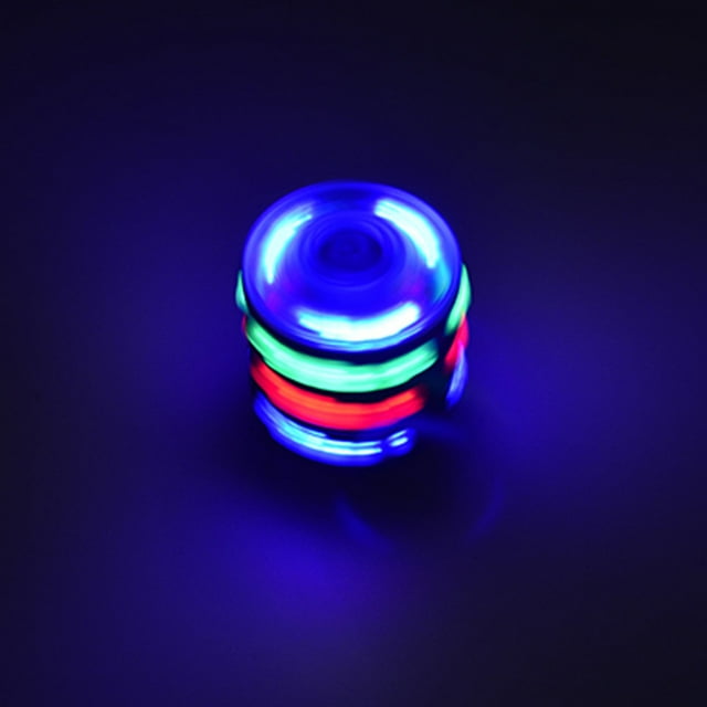 Toupie Magique Clignotante à DEL Lumineuse Toupie Rotative Gyroscope à Chevilles pour Enfants