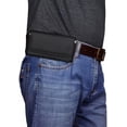 thumbnail image 2 of Nylon Cell Phone Holster with Belt Clip Compatible with iPhone 17 Air 16 Plus Galaxy S26+ S25+ S25 FE S25 Edge Note 20 A56 A54 A15 OnePlus 15 13R Open Motorola Edge Pixel 10 Pro 9a Poco X7 Pro (L), 2 of 6