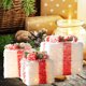 thumbnail image 4 of Paquete de 3 15/20 / 25cm, decoración navideña, exquisitas cajas estampadas para árbol de navidad, patio, hogar, decoración navideña interior y exteri Edelweiss BLESIY Apoyos de la caja del arte del hierro, 4 of 8