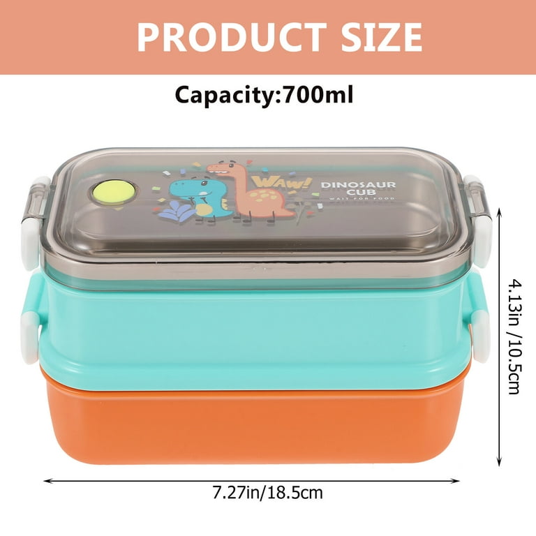 Double Stainless Steel lunch box for kids japanese snack box