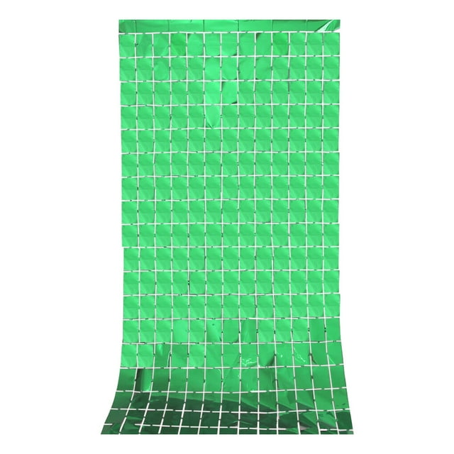 ziyahi Curtain Sequin Square 1x2m Wall Decoration Rectangular Party Background Backdrop for Wedding, Green