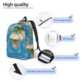 thumbnail image 5 of Balery Earth View World Map Vintage Canvas Backpack for Men and Women - Large Capacity, Durable Travel Laptop Bag for School, Work, Hiking, and Outdoor Activities, 5 of 7