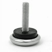 1/4"-20mm x 25mm Threaded Nickel Plated Steel Table Base Leveler Glide, Set of 6