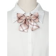 thumbnail image 4 of INSPIRE CHIC Plaid Pre-tied Knot Cute Stylish Colorful Bow Ties for Women Uniform School Pink, 4 of 6