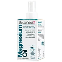 BetterYou Magnesium Oil Body Spray - Pure Magnesium Chloride Muscle And Joint Spray - Relaxing Topical Magnesium Source - For All Ages - 3.38 oz