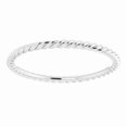 14K White Gold 1.3 mm Skinny Rope Band Size 8.5 - Solid Gold Fine ...