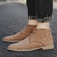 thumbnail image 4 of Herrnalise Men's Boots British Boots Korean Leisure Boots High Suede Pointed Shoes,clearance under $10, 4 of 8