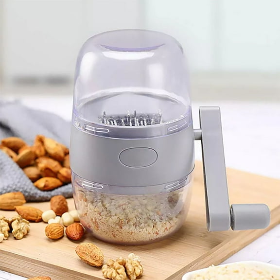 Stainless Steel Nut Grinder for Almonds Walnuts Pecans - Handheld Manual Food Chopper with Non-Slip Ergonomic Handle - Kitchen Gadget for Smoothies Salads Baking Toppings - ABS Durable Design 12x16cm