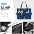 thumbnail image 3 of Xecao Lighthouses and Anchors for versatile beach bag for women includes zipper pockets and waterproof material, ideal for vacations and adventures., 3 of 7