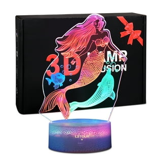 Wholesale 3d Led Night Light Base Acrylic The Mermaid Night Stand