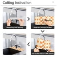 thumbnail image 5 of Yayeee Faucet Mat for Kitchen Sink 14.7" Diatomite Long Splash Guard Pad, Orange Checkered Pattern, 2 Pack, 5 of 7