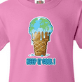 thumbnail image 4 of Inktastic Keep It Cool Melting Earth Ice Cream Cone Youth T-Shirt, 4 of 5