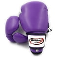 thumbnail image 2 of Woldorf USA Men and Women Training Fighting Sports Boxing Gloves - Heavy Punching Bag for Kids - Sparring Gloves, Kickboxing Gloves, Muay Thai Gloves and MMA Sparring Gloves - Vinyl Purple, 2 of 7