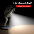 thumbnail image 2 of Folding Low-Noise USB Solar Fan With Bright LED Night Light + Solar Panel With 180° Adjustable Angel Desk Fan, 2 of 7