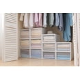 thumbnail image 3 of IRIS 30 Quart Medium Stackable Plastic Storage Chest Drawer Bin, White (3 Pack), 3 of 6