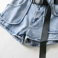 thumbnail image 4 of Durtebeua Womens Denim Shorts Pockets Summer Hot Pants Blue L, 4 of 6