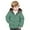 Green, variant on Reversible Boys Hooded Jacket With Bear Ears Warm Thickened Winter Coat For Kids Double Wearable Outerwear