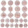 thumbnail image 1 of Paquete de 24 broches de diamantes de imitación, broches florales de moda para mujer para de jinwen Pin de broche de perlas, 1 of 7