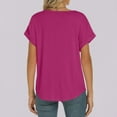 thumbnail image 6 of Vmvidoty Womens Summer Tops 2026 Cap Sleeve Trendy Crewneck Loose Fit T Shirts Hot Pink M, 6 of 9