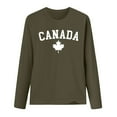thumbnail image 3 of Wangmeiwg Womens Canada Long Sleeve Canada Day Flag T Shirt Canadian Maple Leaf Shirts Stretch Shirt, 3 of 3
