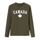thumbnail image 3 of MHFRRA Camiseta de Manga Larga para Mujer con La Bandera del Día de Canadá y La Hoja de Arce Canadiense. Verde Militar, 3 of 3