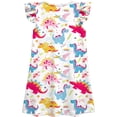 thumbnail image 6 of Girls Back to School Dress Flutter Sleeve Printed Casual Daily Dress for Kids 3 10Y, 6 of 7
