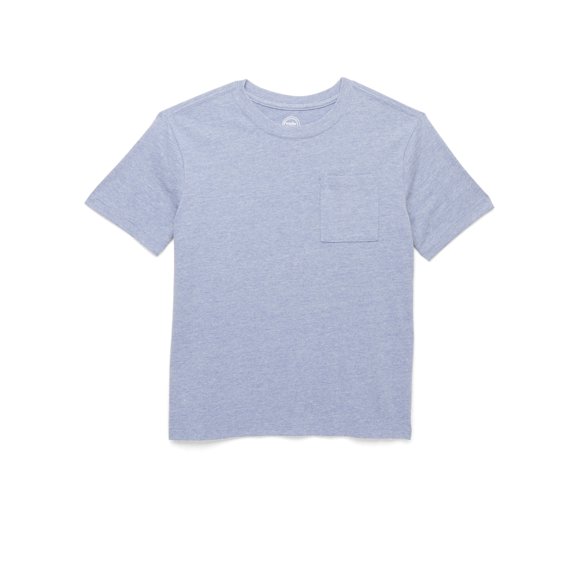 Wonder Nation Boys Chest Pocket Tee with Short Sleeves, Sizes 4-18 & Husky