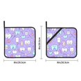 thumbnail image 4 of 2 Pack Kitchen Pot Holders Heat Resistant Oven Hot Pads With Hand Pockets And Hanging Loops For Baking Cooking 8x8in Cute Teeth And Objects Dental Care, 4 of 9