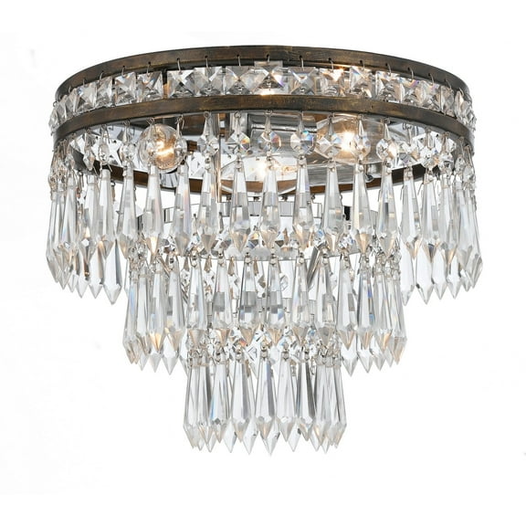 Crystorama Lighting - Three Light Ceiling Mount - Ceiling Mount - Mercer Crystal