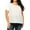 White, variant on Women's Plus Size Flowy Flutter Sleeve Blouse with Keyhole Neckline