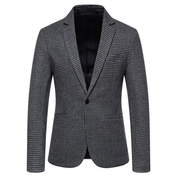 Odeerbi Blazer for Men Business 2025 Casual Suit Single Breasted Trendy Suit Wool Suit Coat Khaki